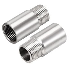 2pcs Shower Head Extension Arm 1/2PT Male to 1/2PT Female Pipe Fitting Coupler