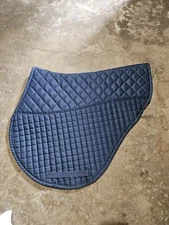 Tuffrider Blue Quilted Jumping Saddle Pad With Straps