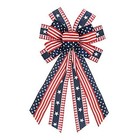 Large Veterans Day Patriotic Bows for Wreath, American Flag Wreath Star Bow2