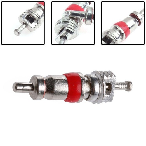 Tire Valve Stem Cores 100pcs For Valve With Red Rubber Ring Zinc Alloy - Picture 8 of 12