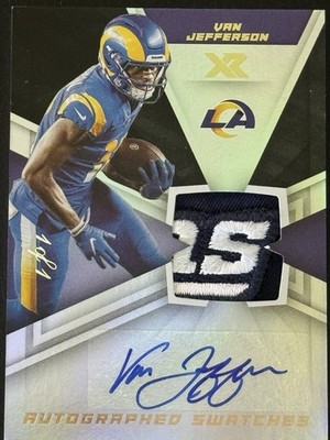 2021 Panini XR Autographed Swatches Van Jefferson #AUS-VJE True One of One 1/1