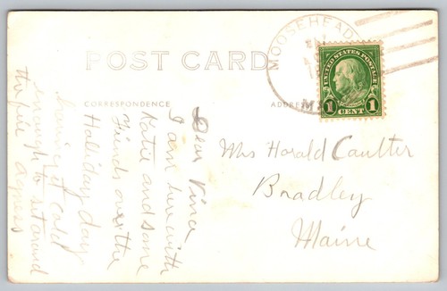 Squaw Mt Scene On New Road To Wilsons Camps Moosehead Maine ME RPPC Postcard - Picture 2 of 3