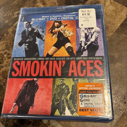 SMOKIN ACES New Sealed Blu-ray + DVD Ben Affleck Alicia Keys - Afbeelding 1 van 2