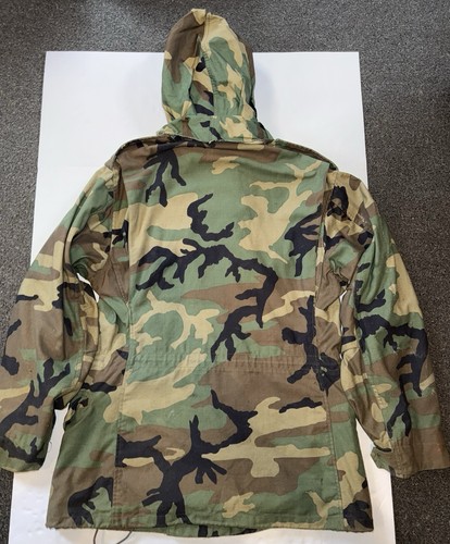 VTG 70s 80s US Military Cold Weather Jacket Coat W/Hood & Liner SZ Small Army - Picture 7 of 9