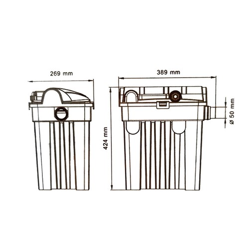 Teichfilter-Set, Druckfilter, Bioteichfilter, Teichdruckfilter bis 9000 Liter - Bild 4 von 11
