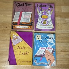 VTG Holy Light Stamps Baxter Songbook Lot Gospel Hymn Books Glad News Set of 4