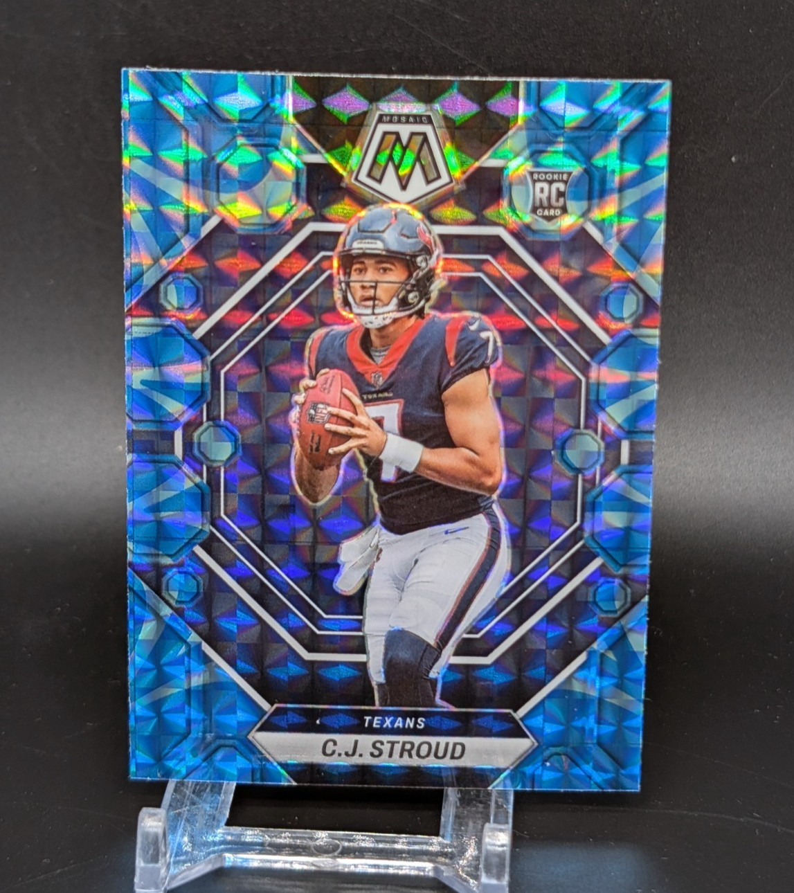 2023 Panini Mosaic - Rookies C.J. Stroud #292 Reactive Blue Mosaic Prizm (RC)