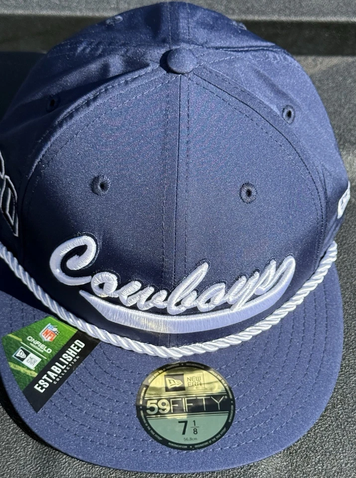 Gorra New Era 59FIFTY Dallas Cowboys 60th ajustada 7 1/8 temporada NFL100 2019 NUEVA CON ETIQUETAS Foto 2 de 4