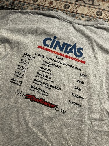 Vintage Miami Redhawks Football 2003 T-Shirt Herren XL 9 Siege in Folge - Bild 4 von 4