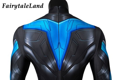 Titans Nightwing Jumpsuit Cosplay Costume Printing Superhero Bodysuit Halloween - Picture 7 of 13