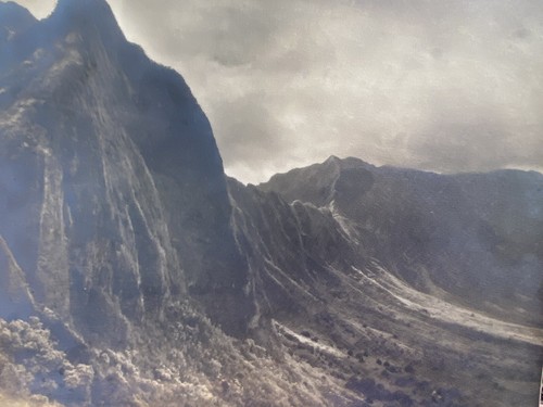 View From The Pali Hawaii Old Photograph - Picture 1 of 3