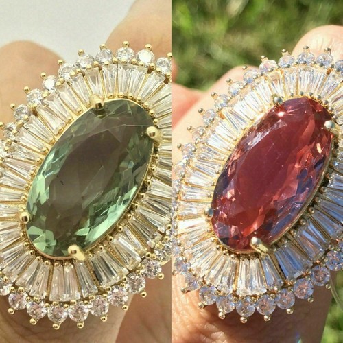 CERTIFIED MASTERPIECE OF ART COLOR CHANGE ALEXANDRITE DIAMOND RING ITALY SIZE 8 - Picture 14 of 17