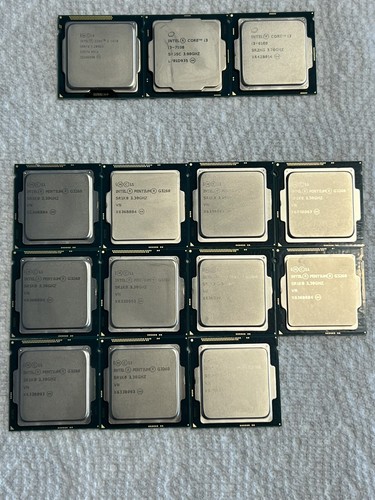 Lot Of 14 Intel Processor: I5-3470, I3-7100, I3-6100, 11xPentium G3260