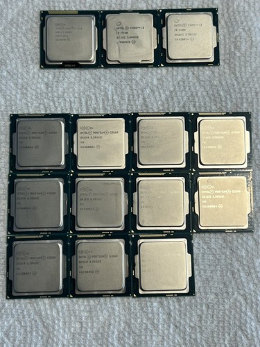 Lot Of 14 Intel Processor: I5-3470, I3-7100, I3-6100, 11xPentium G3260 - Picture 1 of 8