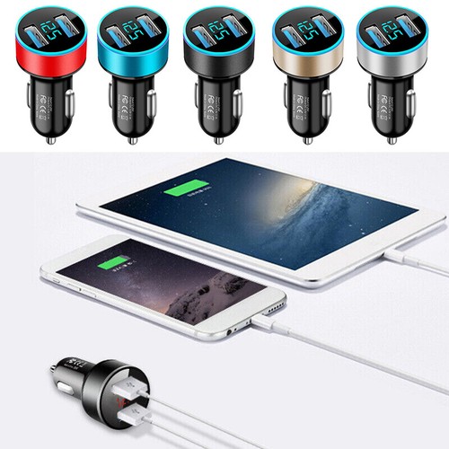 Dual Ports 3.1A USB Car Cigarette Charger Lighter Digital LED Voltmeter 12V/24V - Picture 6 of 20