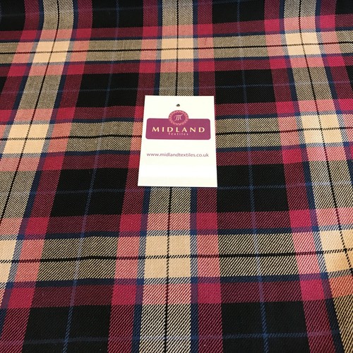 Tartan Fabric Poly Viscose - 59" (150cm) Wide - per mtr M190 Mtex - Picture 41 of 126