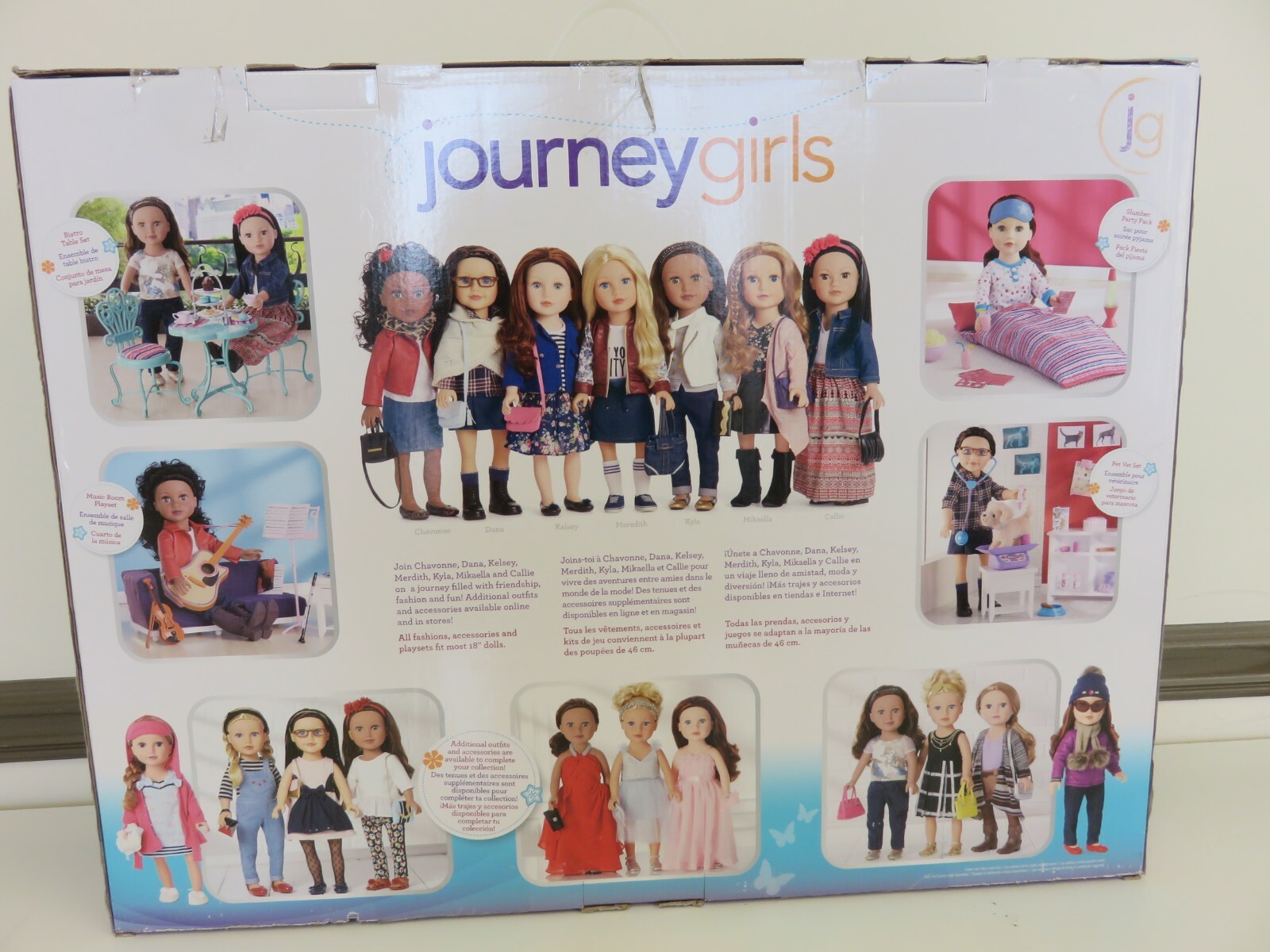 Journey girls Callie doll new plus New York edition with Bistro table set