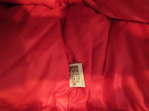 Vintage 1977 North Face Quilted Down Red Parka Jacket w/ its Hood & Stuff Sack L - Bild 7 von 9