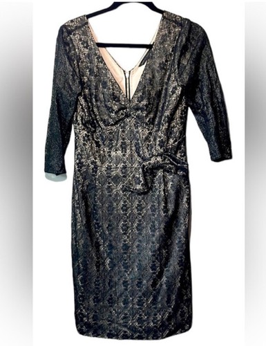 Marc by Marc Jacobs Womens size 8 Black Lace Bow Dress Whimsygoth Romantic - Picture 2 of 8