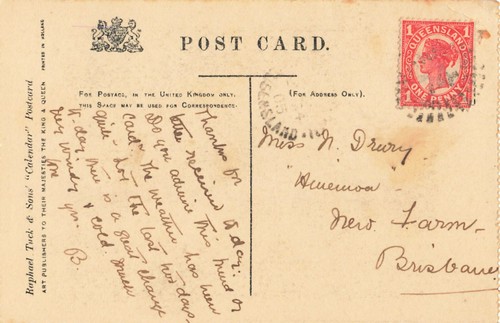 Postcard Italy. The Princes in the Tower Circa 1905 Raphael Tuck posted to Aust. - Bild 2 von 2
