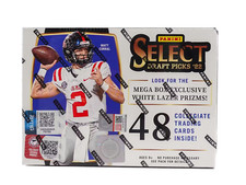 2022 Panini Select Draft Picks Football Mega Box (White Lazer Prizms) FREE SHIP