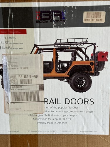 Body Armor JK-6139 Trail Doors Fits 07-18 Wrangler (JK) Preowned - Picture 5 of 9