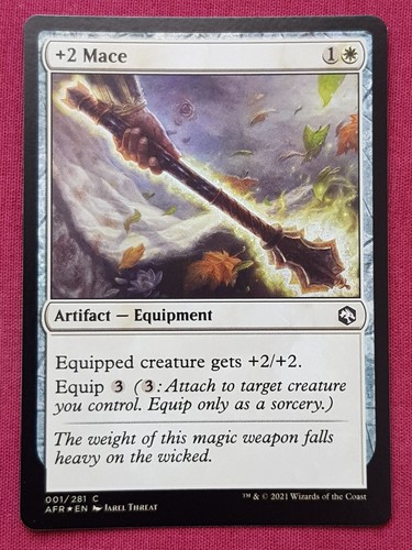 Magic The Gathering ADVENTURES IN THE FORGOTTEN REALMS FOIL +2 MACE card MTG - Picture 1 of 2
