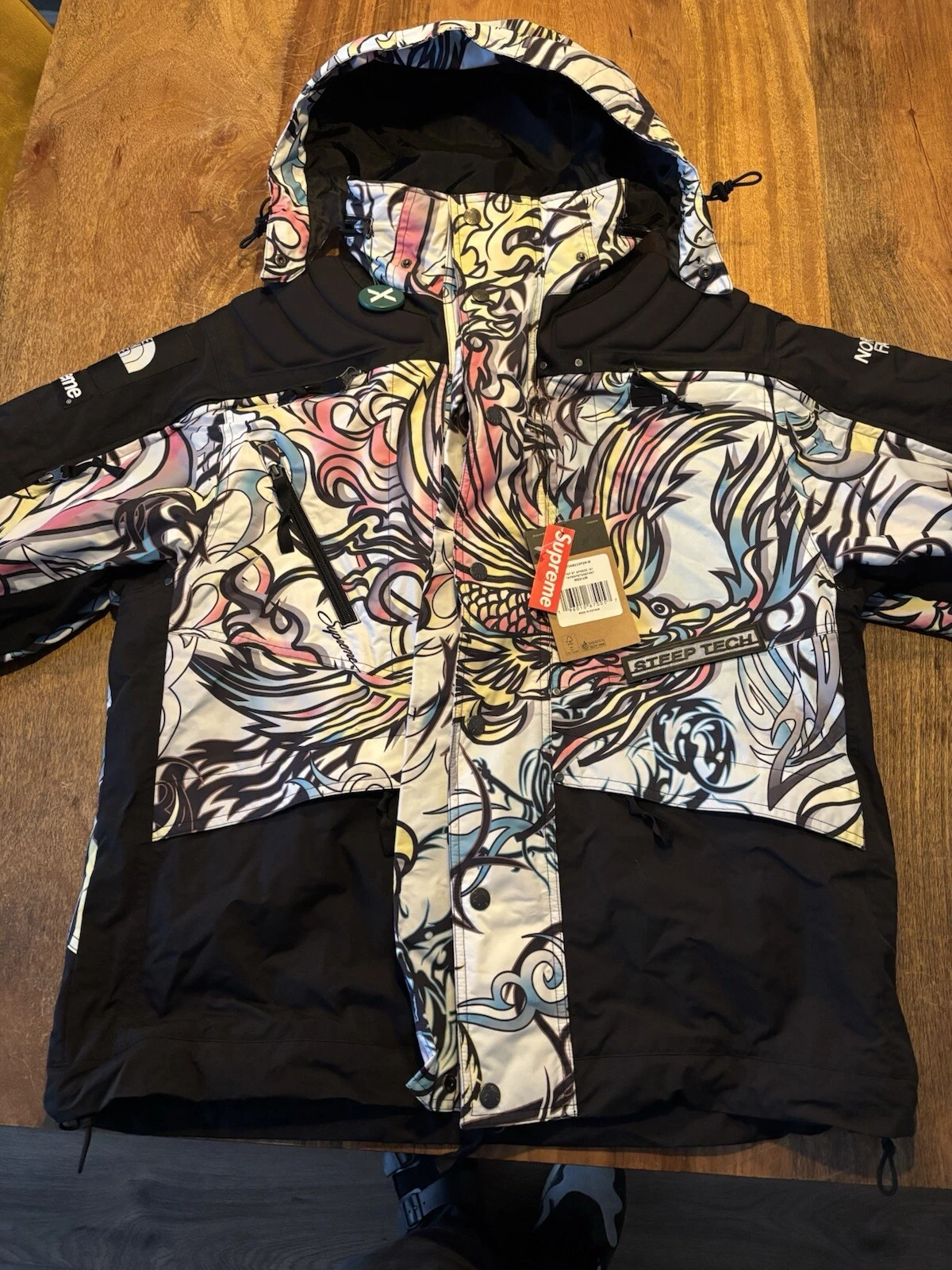 The north face supreme Multi Dragon Steep Tech Set Gloves Pants Jacket Medium