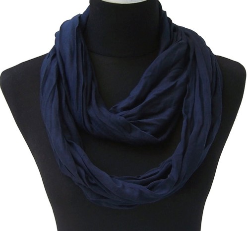 Loop runder Schal Rundschal Tuch Damen Herren Unifarben Baumwolle Schlauch TV22* - Bild 124 von 124