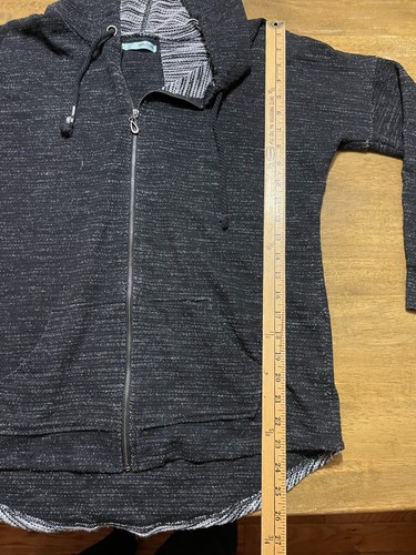 Maurices Hoodie, Women's Size Large, Black, Full Zip, Drawstring, Long Sleeve - Picture 6 of 11