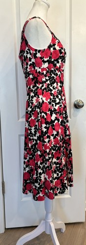 LONDON TIMES Women’s Sleeveless Cotton Dress Sz 8 Fit & Flare Floral Cottagecore - Picture 6 of 15