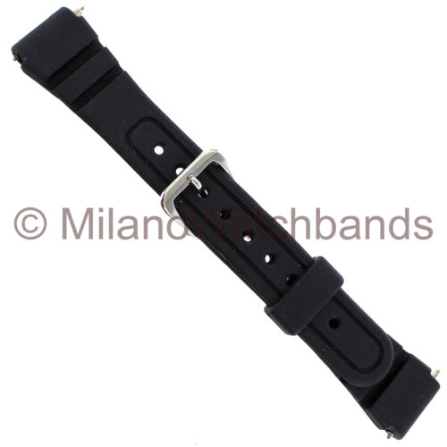 16mm Speidel Rubber Black Sport Watch Band Mens 1813/00 - Picture 1 of 3