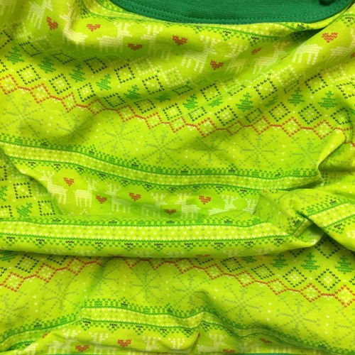 Pet Costume Pajamas Christmas Union Suit Green Reindeer Hearts Dog Clothing PJs - Picture 3 of 5