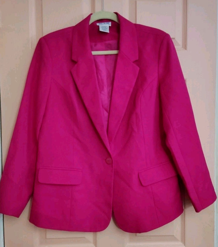 Blair Pink 14pt 100% Polyester Long Sleeve Blazer - Picture 1 of 4