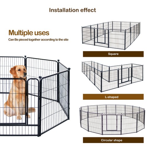 Puppy Playpen Metal Heavy Duty Dog Exercise Protect PenOutdoor Foldable 16PC 32" - Picture 3 of 67