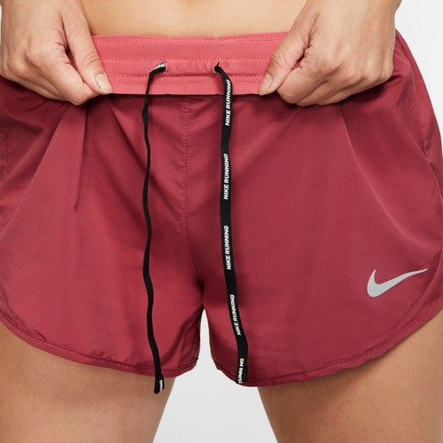 Nike Womens Shorts Red Tempo Lux 3” Running Training Gym Dusty Red BV2945-661 - Picture 4 of 4