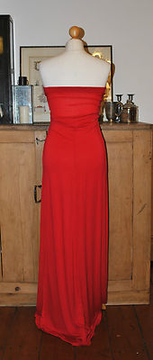 New Ladies Glamour Girl Red Jersey Soft Simple Chic Maxi Tube Dress Size  M/L | eBay