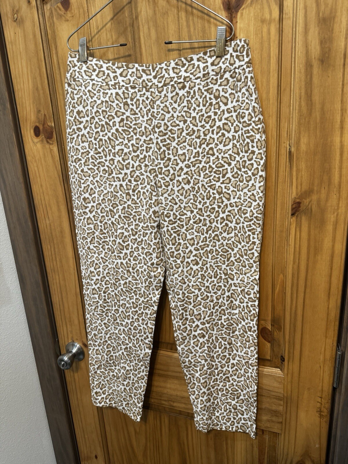 NEW Pendleton Linen Blend Leopard Print Cropped T… - image 1