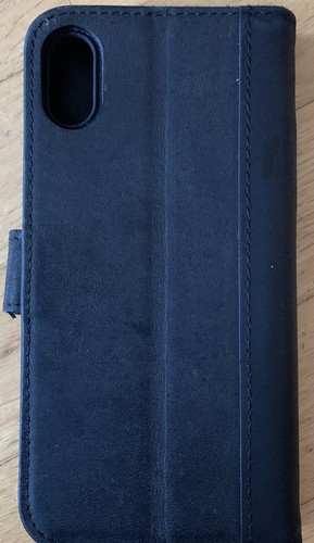 Scutes Deluxe Booklet Case für iPhone „X“ & "XS", schwarz, echt Leder - Bild 4 von 11