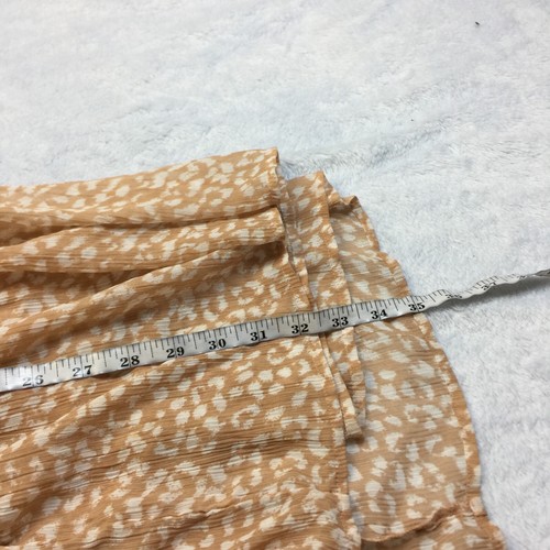 AERIE Maxi Falda XL Mujer Marrón Gauzy Fluido Estampado en Niveles Cintura Elástica Boho - Imagen 9 de 13