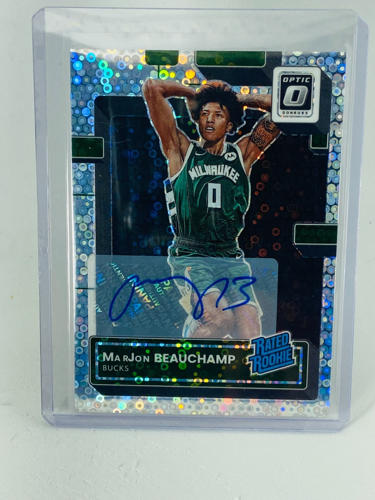 2022-23 Panini Donruss Optic MarJon Beauchamp Rated Rookie Disco Auto #210
