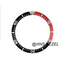 BEZEL INSERT FOR MEN SEIKO 7002,6309,7S26,SKX007K2 DIVER AUTOMATIC BLACK  RED