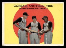 1959 Topps #543 Outfield Skinner/Virdon/Clemente High Number VG-EX JX4808