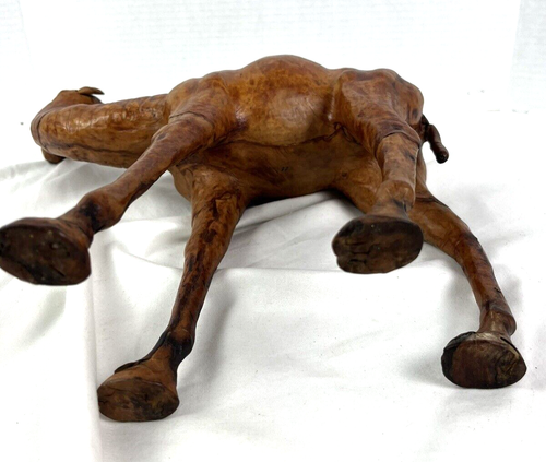 Leather Wrapped Camel Standing One Hump Vintage Wild Animal Figure Statue Zoo - Picture 6 of 10
