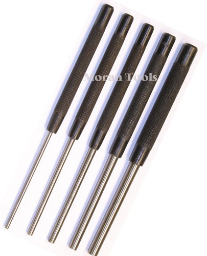long parallel pin punch set 5pc Drift Nail 8" 1/8", 3/16", 1/4", 5/16", 3/8" - Picture 2 of 3