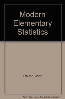 Modern Elementary Statistics - Paperback By Freund, John - VERY GOOD