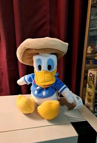 Vintage 10 Zoll Disney Store Donald Duck Plüsch süß Sombrero neu mit Etikett Spanisch SCHÖN - Bild 2 von 4