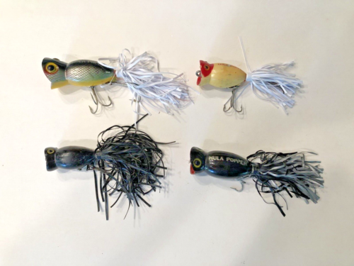 LOT OF 4 VINTAGE HULA POPPER LURES ARBOGAST - Picture 2 of 3