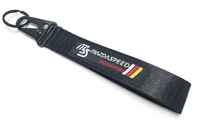 BRAND New JDM SCION Black Racing Keychain Metal Key Ring Hook Strap La - Foto 4