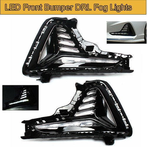For Hyundai Sonata 2018-2019 Fog Light Left+Right LED DRL Daytime Running Light - Picture 3 of 13